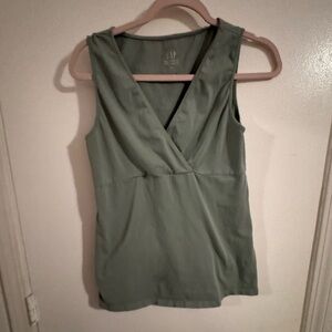 GAP Women's Sage Green V-Neck Blouse